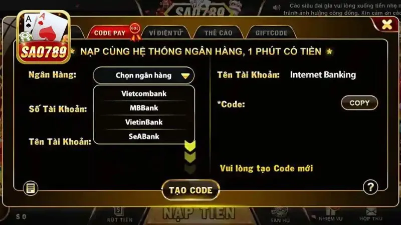Nạp tiền Sao789 nhận khuyến mãi hấp dẫn